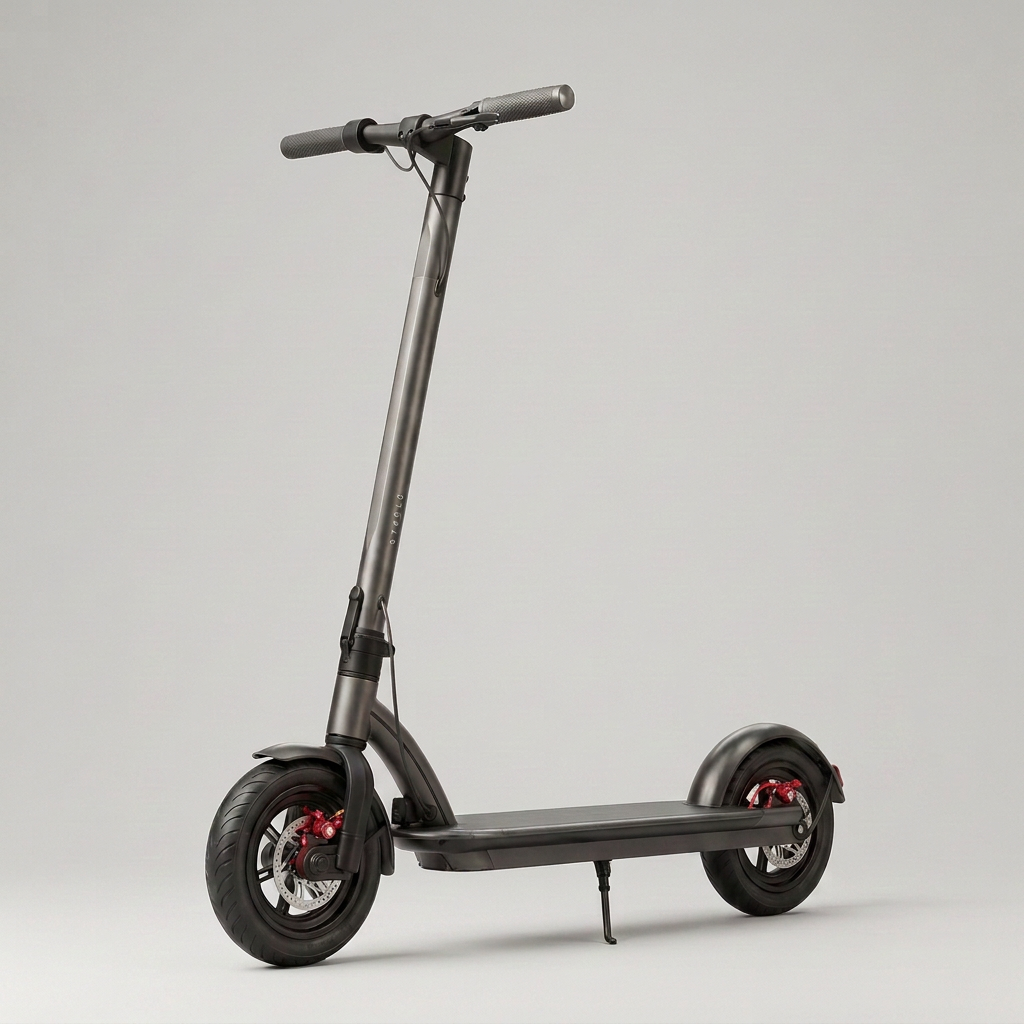 Razor-thin side silhouette of the Roadblade aluminium frame and deck