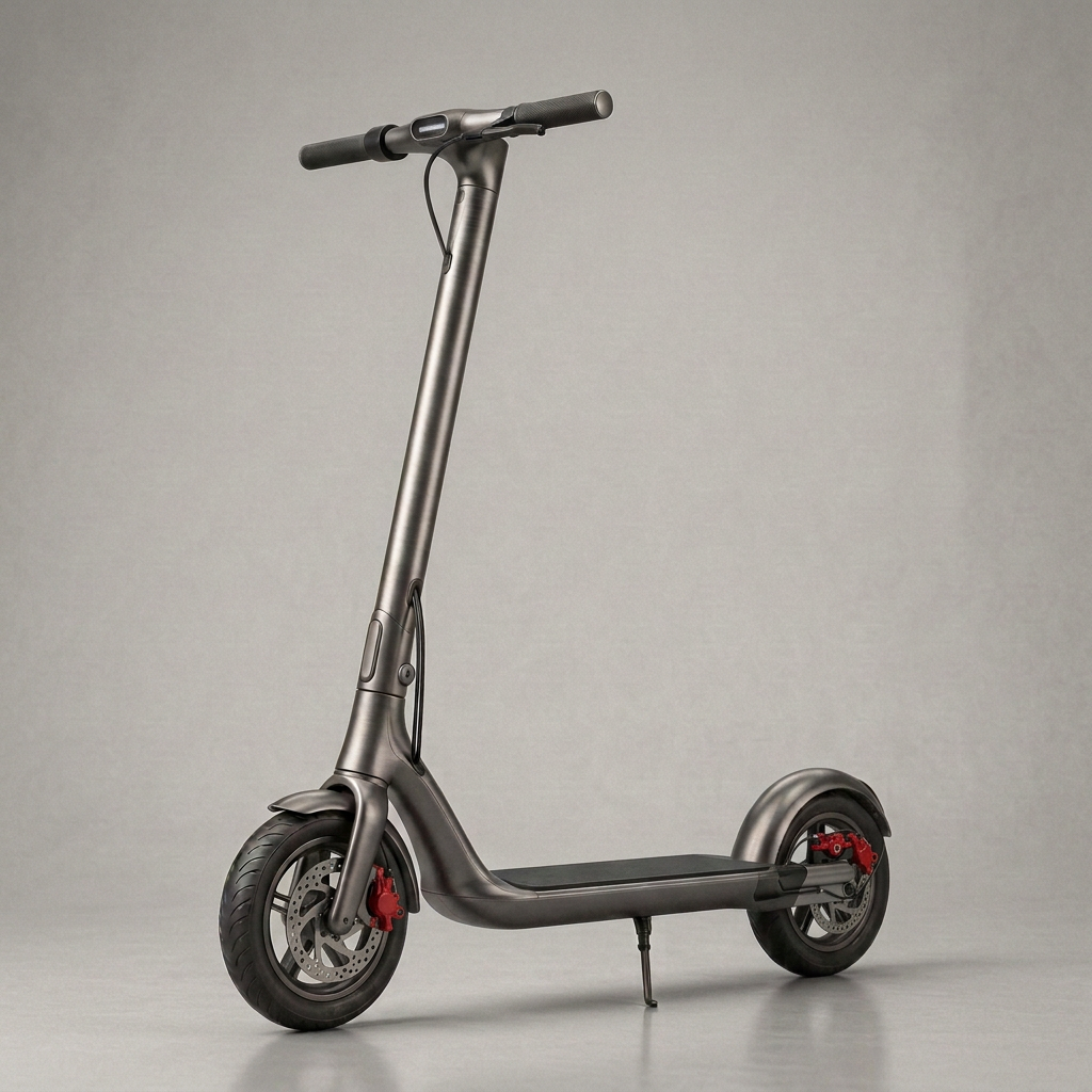 Razor-thin side silhouette of the Roadblade aluminium frame and deck